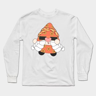 summer Retro vintage Groovy Gnome with cute funny and cheerful character that is going to have the smiles on your face. Long Sleeve T-Shirt